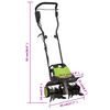 vidaXL Градинска мотофреза с 6 остриета електрическа 1500 W
