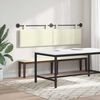 vidaXL Висяща табла Едноцветен Крем 190 x 55 x 5 см Кордюрова тъкан