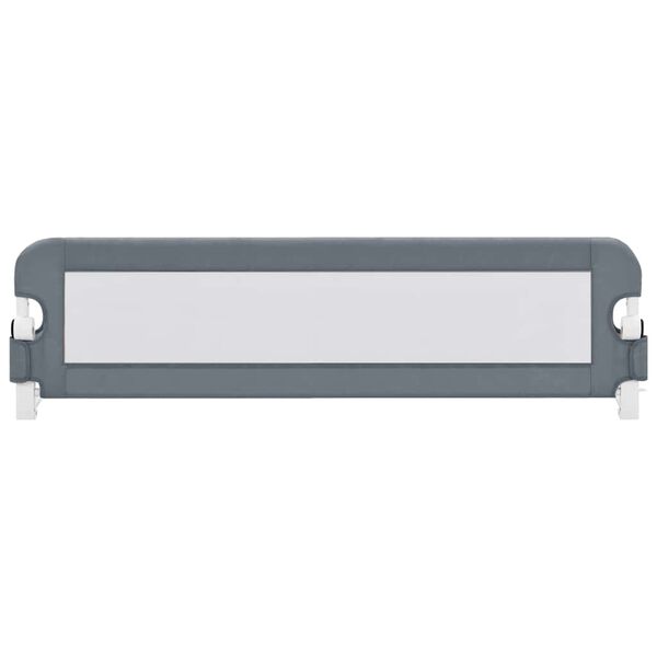 vidaXL Ограничител за детско легло, сив, 150x42 см, полиестер