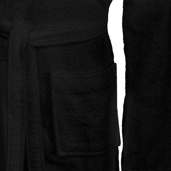 vidaXL Халат за баня KINN Черно XL Памук