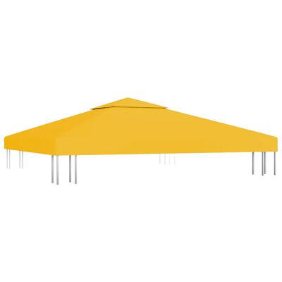 vidaXL Двоен покрив за шатра, 310 г/м², 3x3 м, жълт