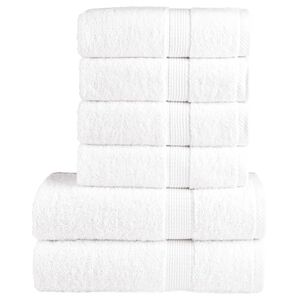 vidaXL Премиум комплект хавлии от 6 части SOLUND бял 600 gsm