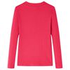 Детска тениска с дълъг ръкав, яркорозова, 140