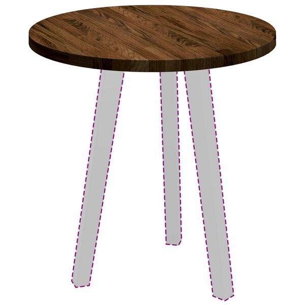 vidaXL Топ за маса Светло кафяво &Oslash; 50 x 2,5 cm Масивен дъб