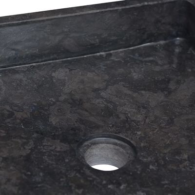 vidaXL Черна мивка, 40x40x10 см, мрамор