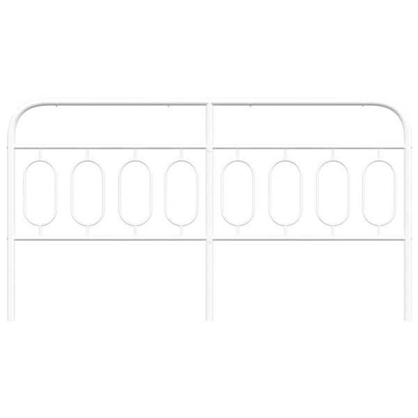 vidaXL Метална резервна табла за легло, бяла, 193 см