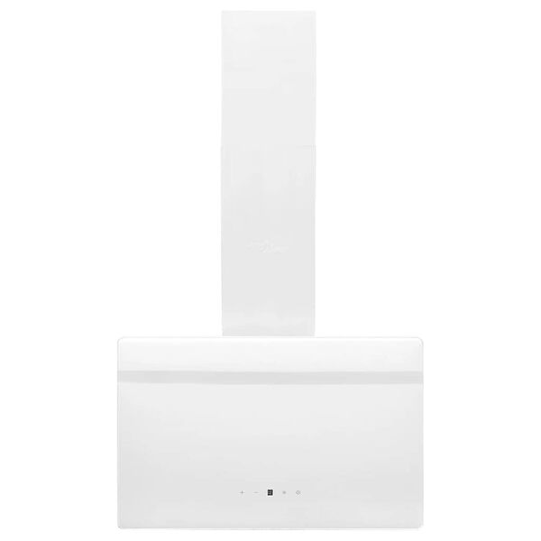 vidaXL Стенен абсорбатор, 60 см, стомана и закалено стъкло, бял