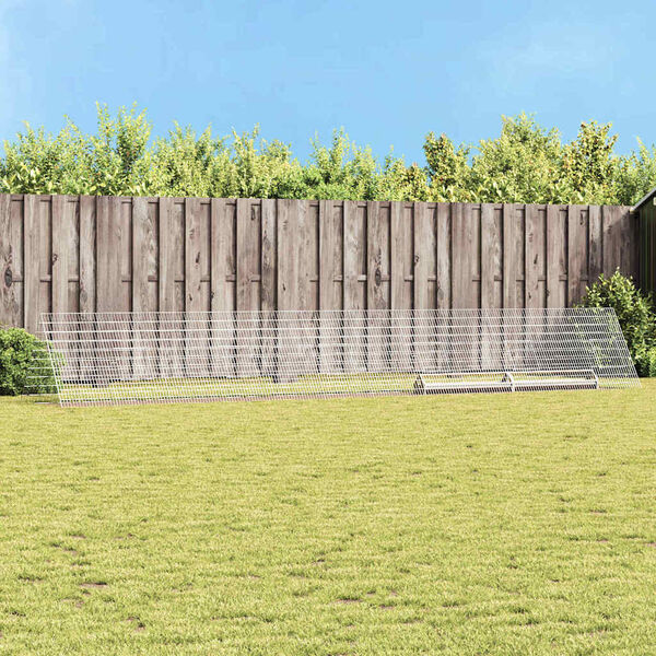 vidaXL Клетка за пилета Сребрист 650 x 100 x 85 см