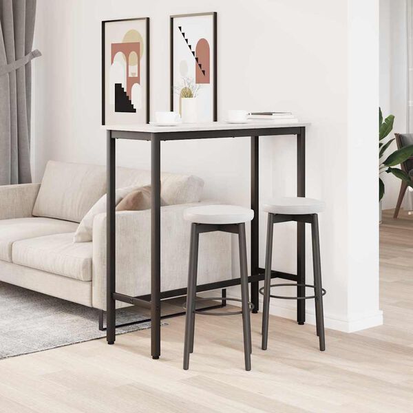 vidaXL Маса Бяло 100 x 40 x 101 см Инженерна дървесина и стомана