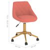 vidaXL Въртящи се трапезни столове, 4 бр, розови, кадифе