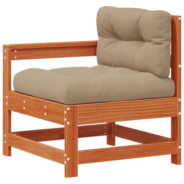 vidaXL Комплект за почивка в градина 5 pcs Восъчен Кафяв