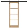 vidaXL Преплъзваща се врата ORKDAL Естествен 78 x 211 см