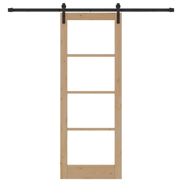 vidaXL Преплъзваща се врата ORKDAL Естествен 78 x 211 см