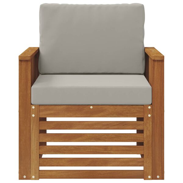 vidaXL Комплект дивани за открито Солидно акациево дърво и полиестер