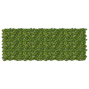 vidaXL Завеса за балкон с листа Зелен и жълт 200 x 75 cm