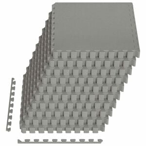 vidaXL Мокети 40 pcs Сиво 14,4 м&sup2; EVA Пяна