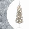vidaXL Изкуствена тясна коледна елха с топка 150 см 150 LED светодиода