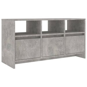 vidaXL ТВ шкаф, бетонно сиво, 102x37,5x52,5 см, инженерно дърво