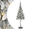 vidaXL Коледно дърво с 300 LED светодиода Бяло 180 cm ПЕ и стомана
