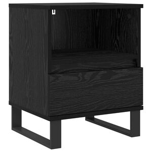 vidaXL Шкаф за легло Черния дъб 40 x 35 x 50 см Инженерна дървесина