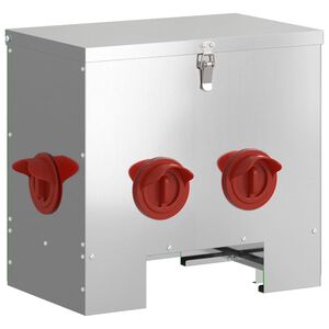 vidaXL Кокошарник Сребрист 40,5 x 25 x 38 см Галванизирана стомана