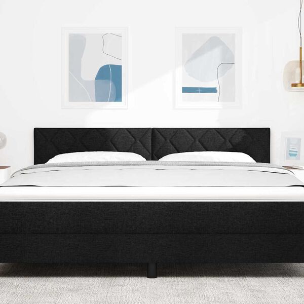 vidaXL Облегалка за глава с таблото Черно 180 cm Изкуствена