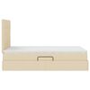 vidaXL Легло с място за съхранение и матрак Кремав 120 x 200 cm