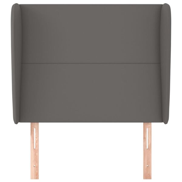 vidaXL Горна табла с уши, сива, 83x23x118/128 см, изкуствена кожа