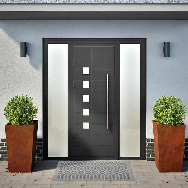 vidaXL Градински саксии 2 бр. 45x45x75 см Изветряла стомана