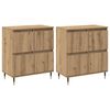 vidaXL Шкаф за съхранение 2 pcs Дъб 60 x 35 x 70 cm