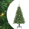 vidaXL С изкуствено коледно дърво с 150 LED светодиода Зелен 120 cm