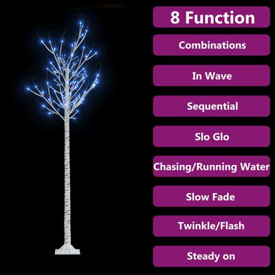 vidaXL Коледно дърво 180 LED 1,8 м синьо върба закрито/открито