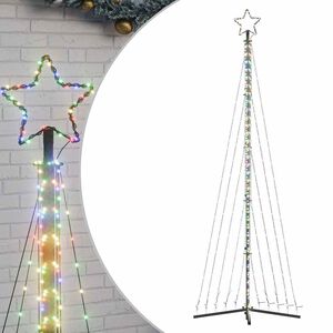 vidaXL LED коледна елха 495 светодиода Цветни 300,5 см