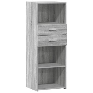 vidaXL Висок шкаф, сив сонома, 45x42,5x124 см, инженерно дърво