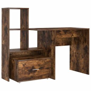 vidaXL Бюро Димян дъб Инженерна дървесина 131,5 x 50 x 106,5 см