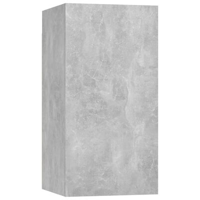 vidaXL Комплект ТВ шкафове от 9 части, бетонно сиви, ПДЧ