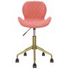 335034 vidaXL Swivel Dining Chairs 2 pcs Pink Velvet