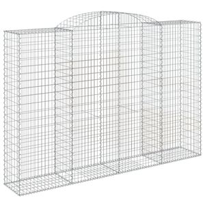 vidaXL Дъговидна габионна кошница 300x50x200/220 см поцинковано желязо