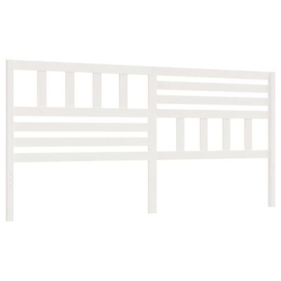 vidaXL Горна табла за легло, бяла, 186x4x100 см, бор масив