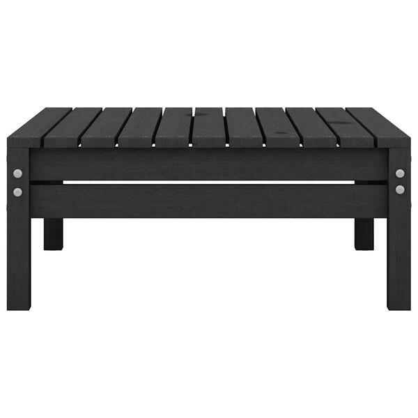 vidaXL Градинска табуретка, черна, борово дърво масив