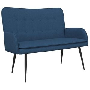 vidaXL Двуместна софа Синьо 115 x 61 x 87 см Текстил