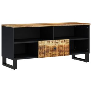 vidaXL ТВ шкаф, 100x33x46 см, масивно мангово и инженерно дърво