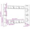vidaXL Комплект ТВ шкафове от 6 части, бял, инженерно дърво