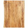 vidaXL Плот за маса, акациево дърво масив, 80x(50-60)x2,5 cм