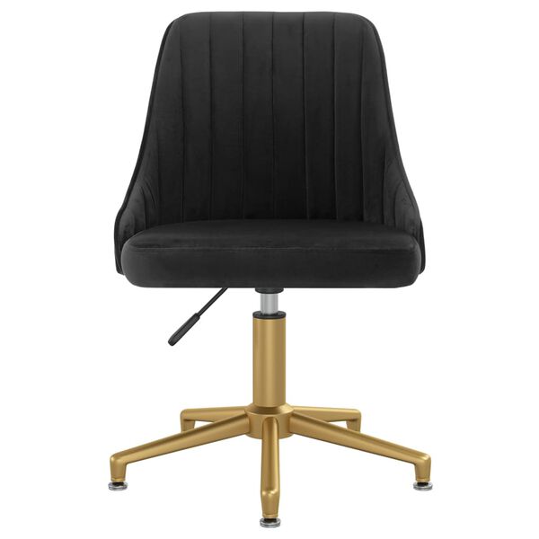 vidaXL Въртящи трапезни столове, 4 бр, черни, кадифе