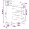 vidaXL Шкаф за обувки с рафт Дъб 100,5 x 28 x 100 см Инженерно дърво