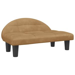 vidaXL Кучешко легло Кафяв 70x52x30 см кадифе