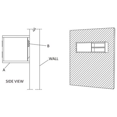 vidaXL ТВ шкаф за стенен монтаж, 90x30x30 cм, тиково дърво масив
