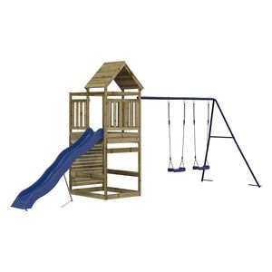 vidaXL Комбинирано детско съоръжение за игра, импрегниран бор