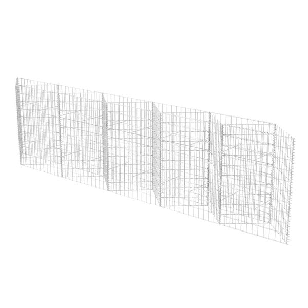 vidaXL Габионна кошница, поцинкована стомана, 300x30x100 см